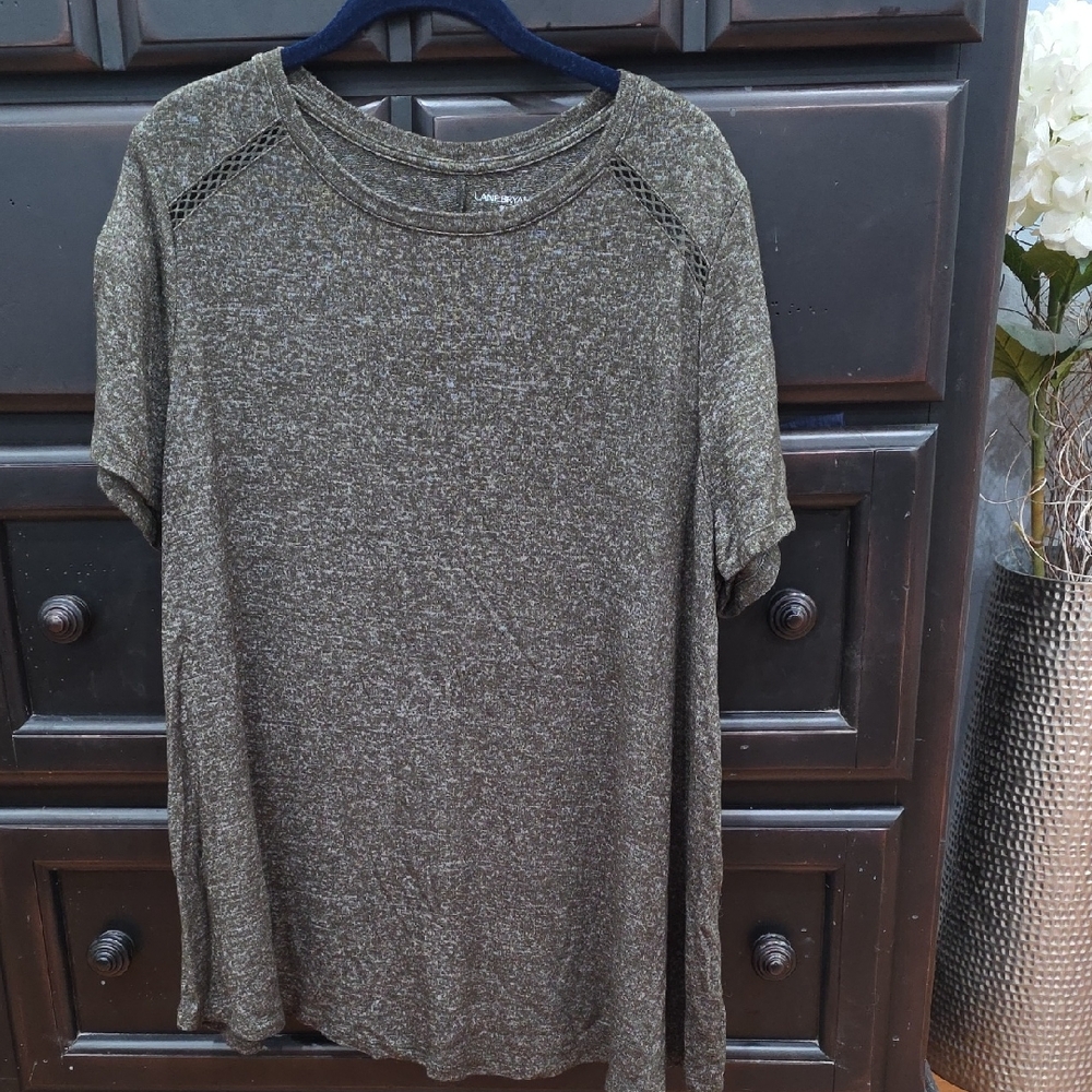 Lane Bryant Olive Green Knit Top